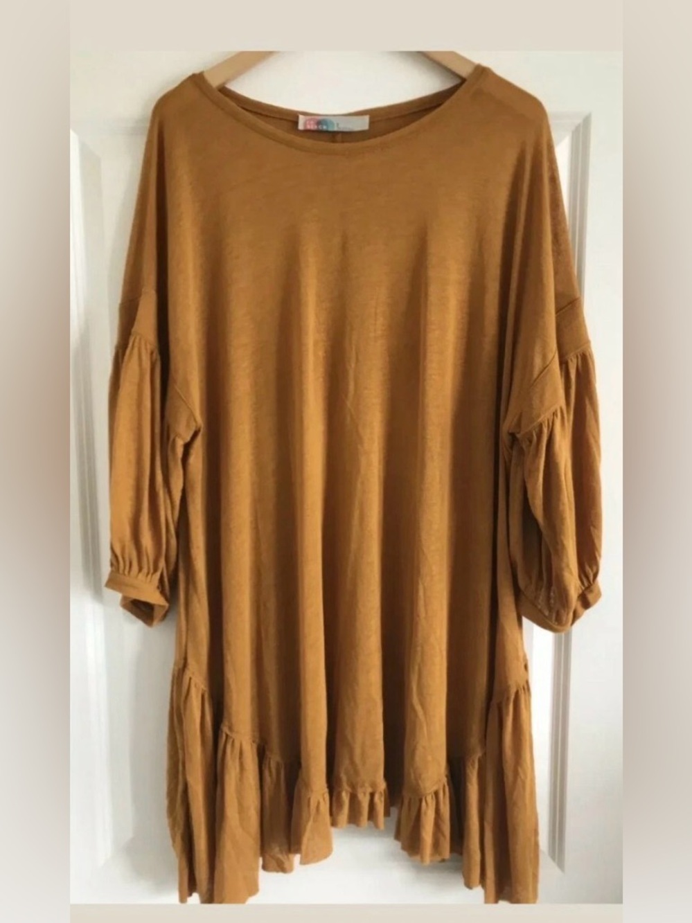 Free People FP Beach Palm Oversized Ruffle-Hem Tunic/ Dress